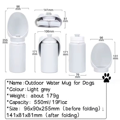 550ml Folding Pet Outdoor Walking Mug