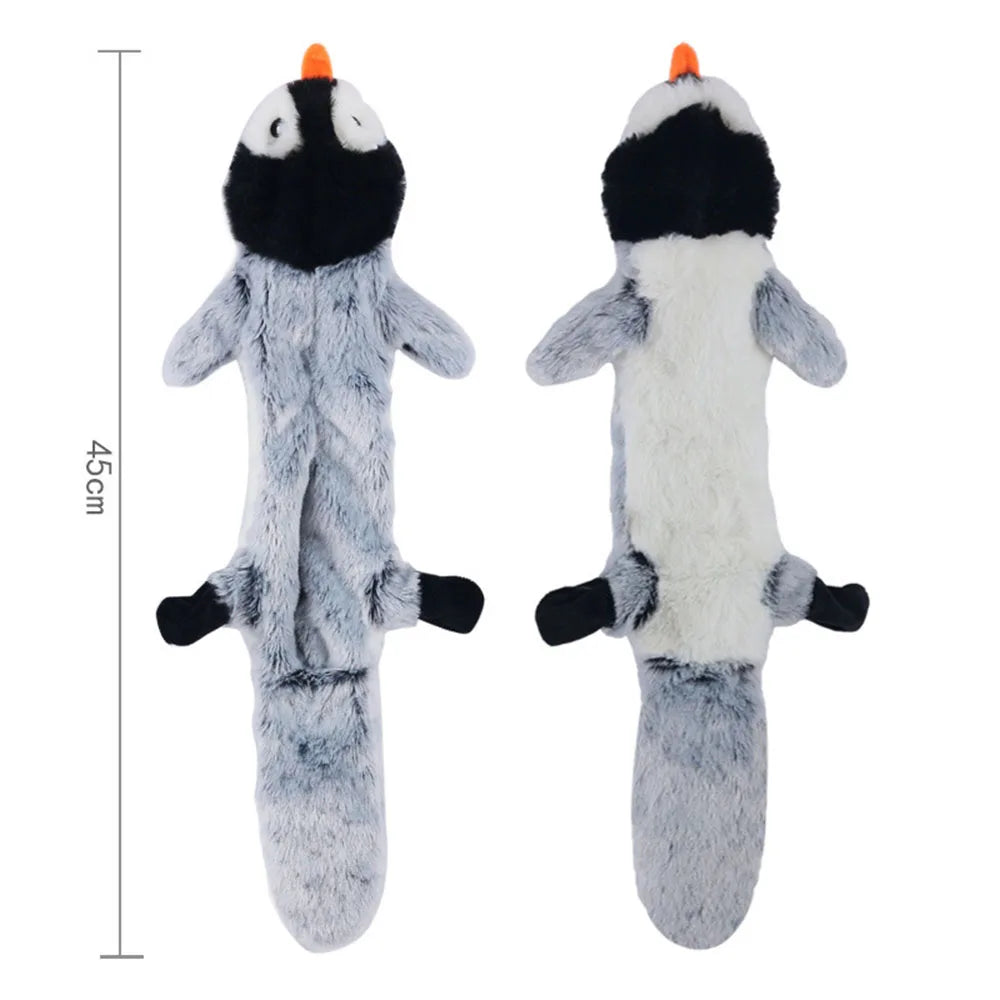 Funny simulated animal – stuffing-free dog toy with squeakers.