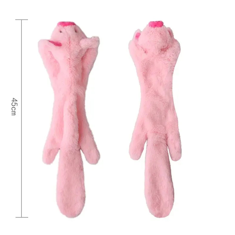 Funny simulated animal – stuffing-free dog toy with squeakers.