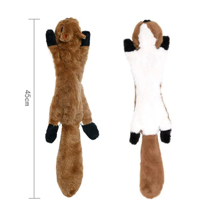 Funny simulated animal – stuffing-free dog toy with squeakers.