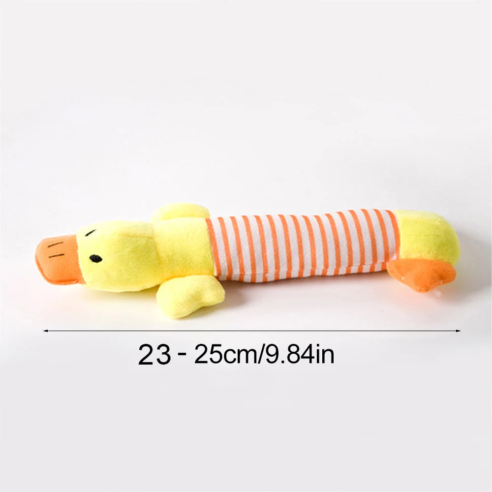 Funny simulated animal – stuffing-free dog toy with squeakers.