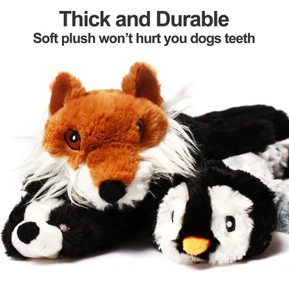 Funny simulated animal – stuffing-free dog toy with squeakers.