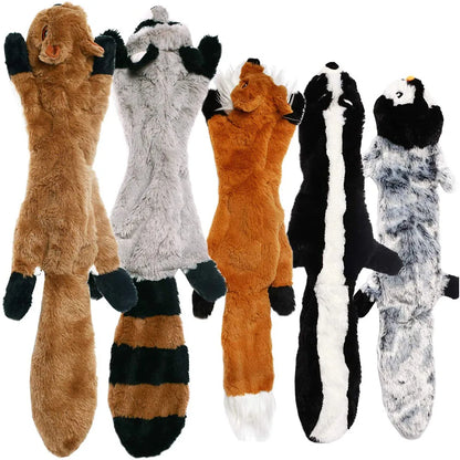 Funny simulated animal – stuffing-free dog toy with squeakers.